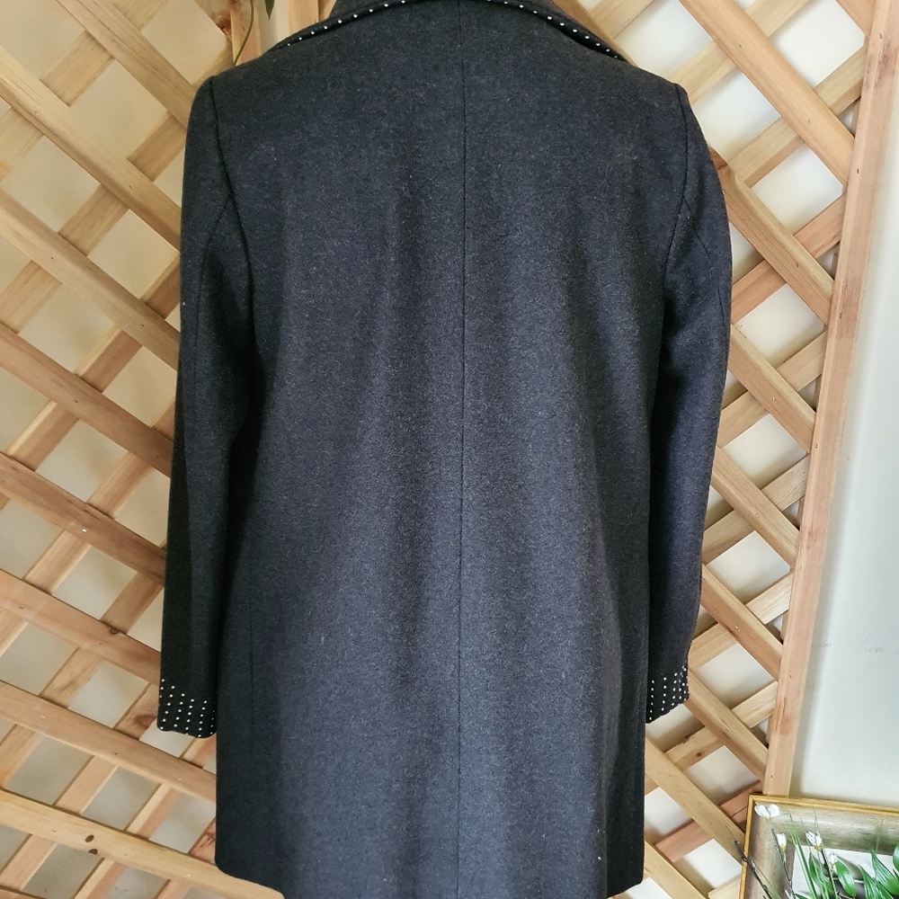 DECJUBA Studded Long Coat Jacket (60% Wool) - Picture 10 of 12